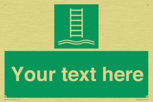 Custom sign safe condition Embarkation ladder